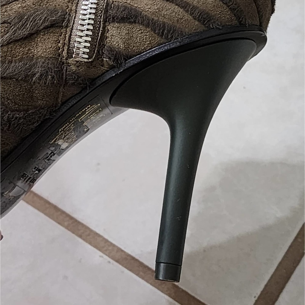 Rag & Bone Waylon Boot - Hair calf Moto Ankle Boot Taupe Zebra size 38.5 US 8.5 - Picture 12 of 15